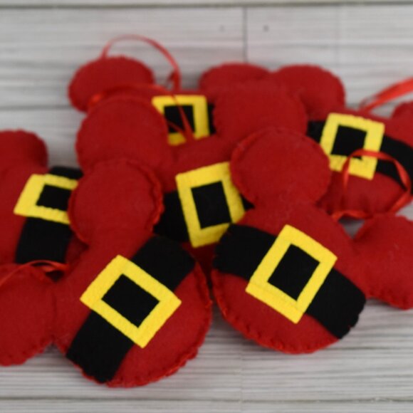 Christmas Mickey Santa felt ornaments/ tree decor - Picture 4 of 8